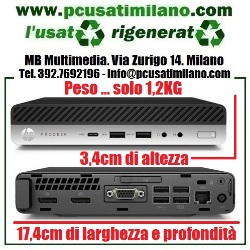 (02.22) MiniPC HP Prodesk 600 G3 - Intel Celeron G3930T - Ram 8GB - SSD 240GB - Ultraslim - Windows 10 Professiona 64 Bit