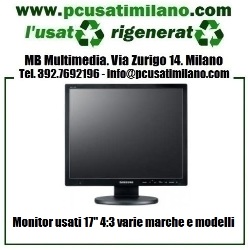 Monitor usati 17" 4:3 - Varie marche e modelli - Colore nero - Risol. 1280 x 1024 - Garanzia 1 anno