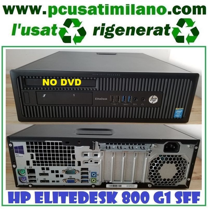 HP DESKTOP ELITEDESK 800 G1 SFF INTEL CORE I5-4590 - RAM 8GB - SSD 128GB - WINDOWS 11 PROFESSIONAL 64 BIT
